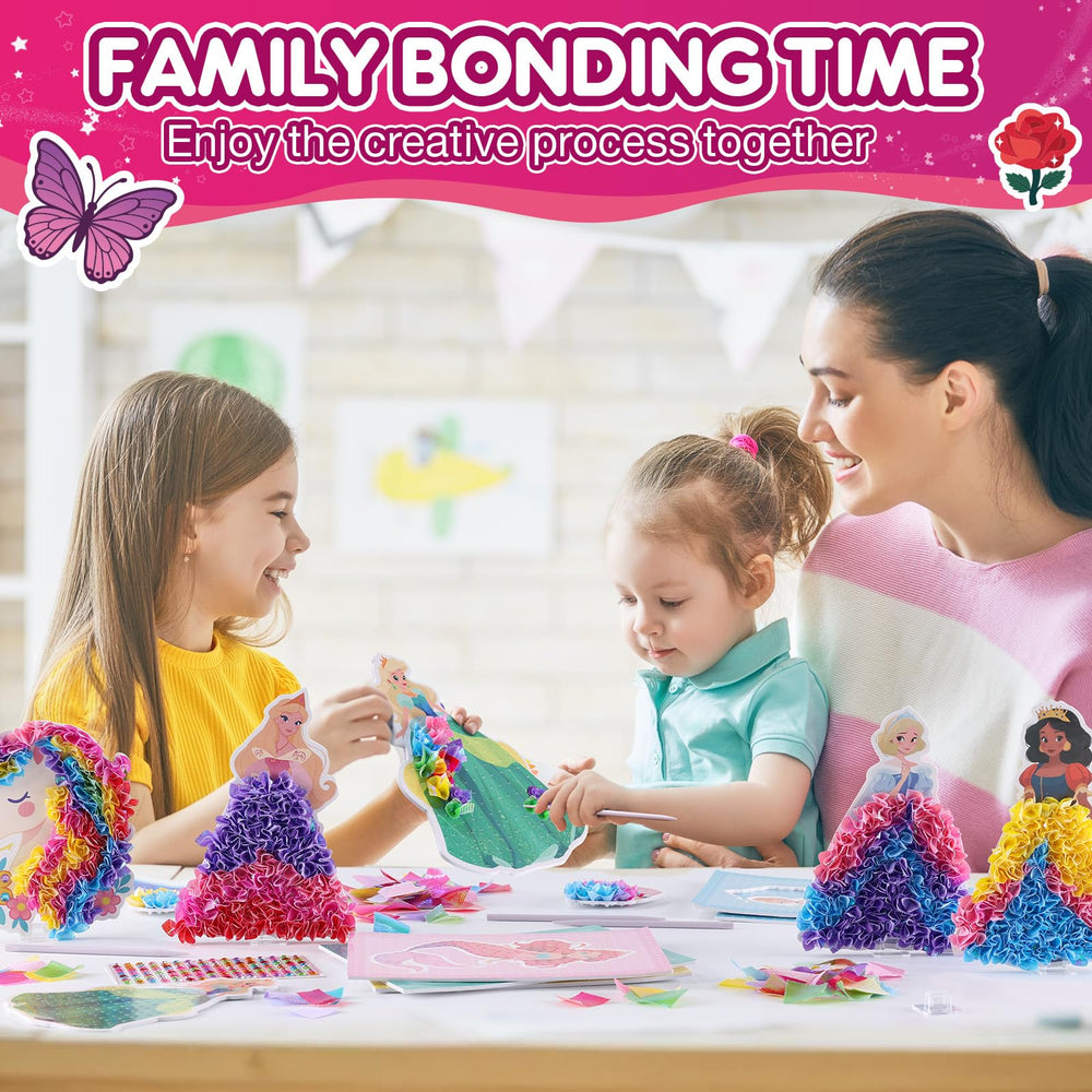 JMMICO Poke Art diamond stickers add sparkle to princess looks.