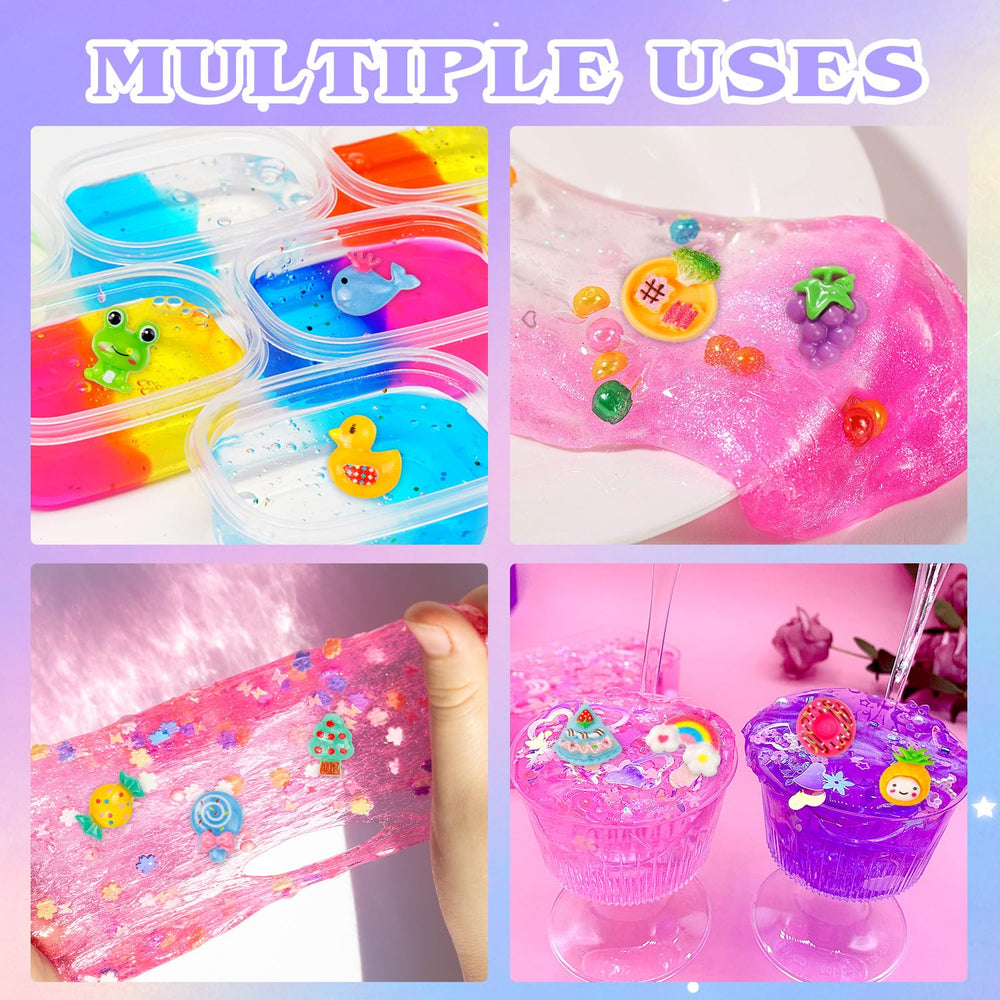 JMUQ sequins and racquet tools for sparkling slime mixing