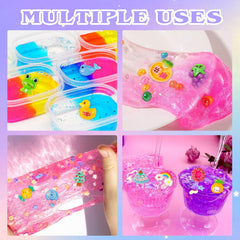 JMUQ sequins and racquet tools for sparkling slime mixing