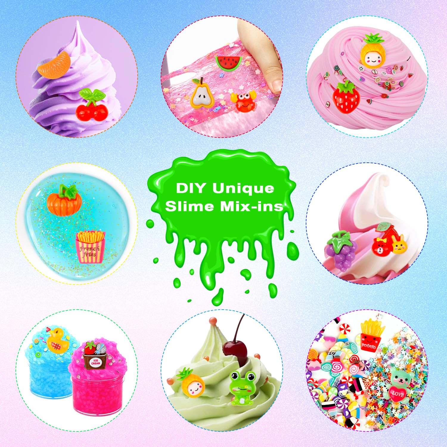 JMUQ sugar paper packs add decorative accents to slime
