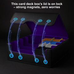 JNLODGE card box with 4 display stands highlights rare decks and collectibles.