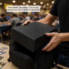 JNLODGE built-in display stands highlight rare cards on a sturdy magnetic lid base.