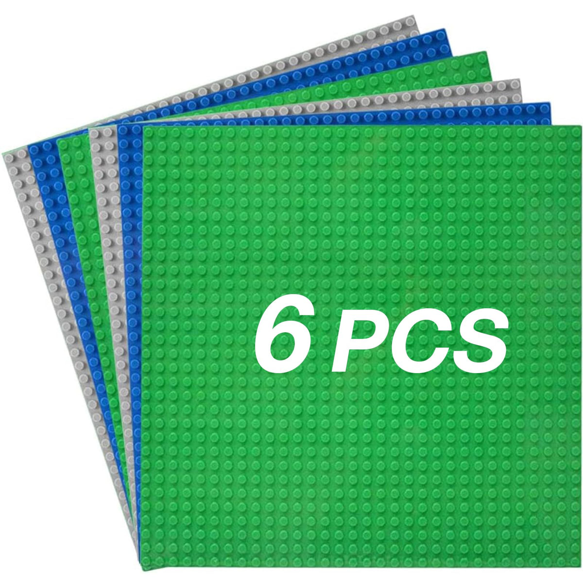 JNZong 6-pack classic baseplates 10x10 multicolor for versatile building