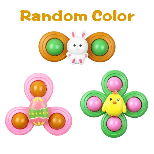 JoFAN Easter bunny spinner suctions to smooth surfaces for interactive fun
