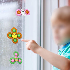 JoFAN Easter chick spinner sticks on surfaces for curious kid exploration