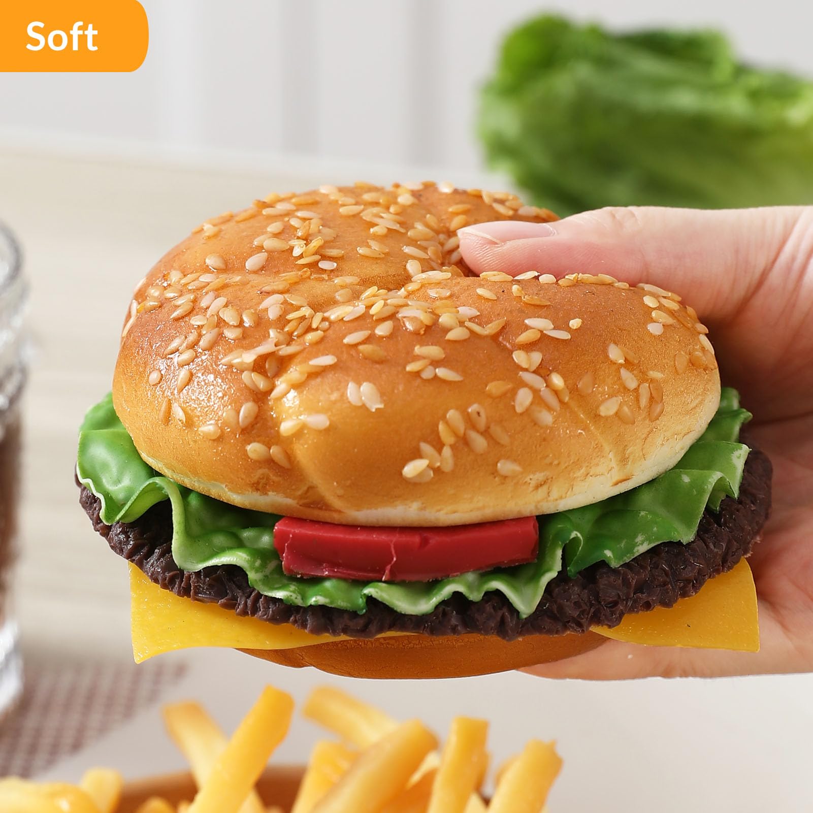 Close-up of Joeabor fries highlights PVC material and bendable shape for styling.