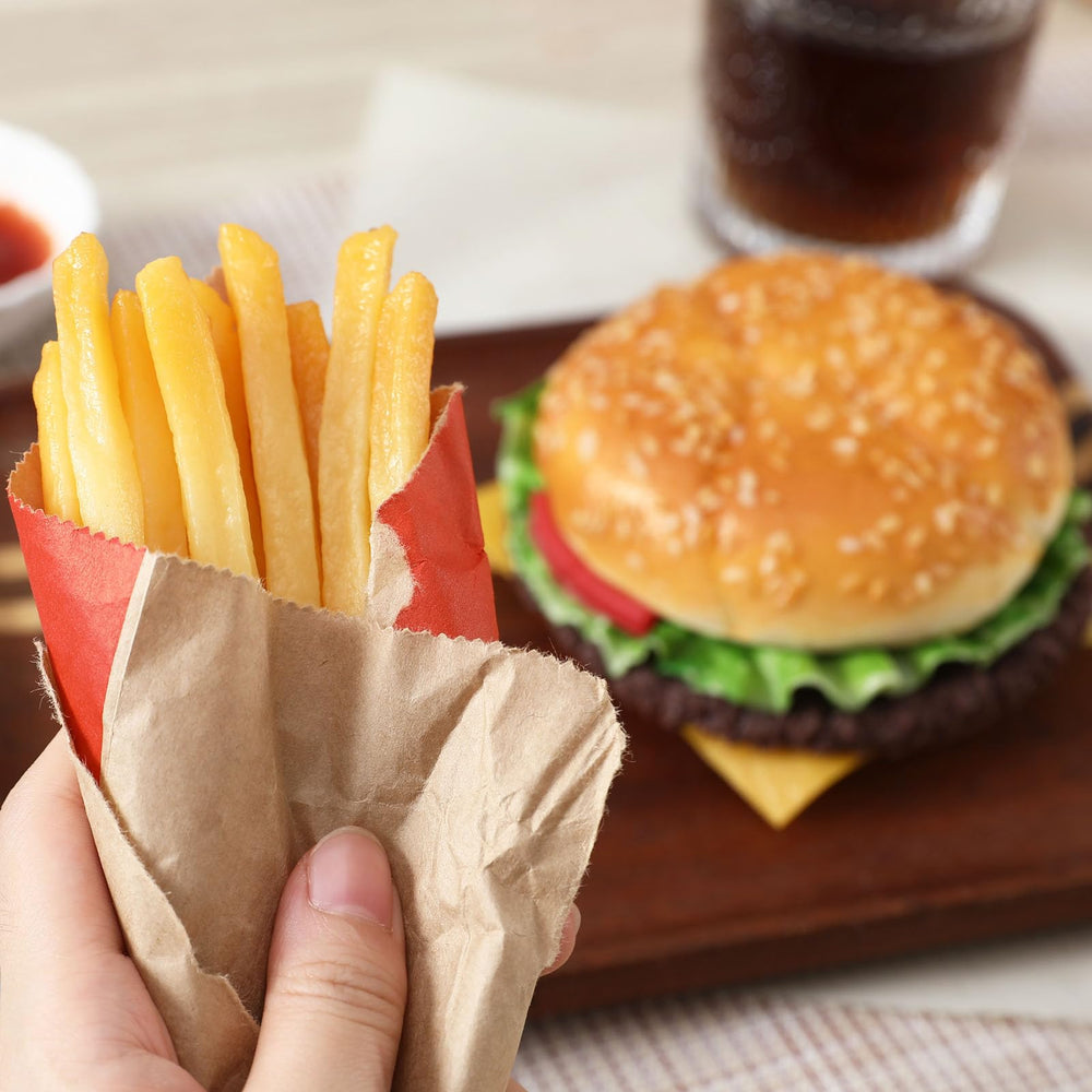 Joeabor fake fries on display demonstrate versatile, shelf or table styling.
