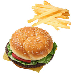 Joeabor artificial hamburger on display boosts shop decor with lifelike realism.