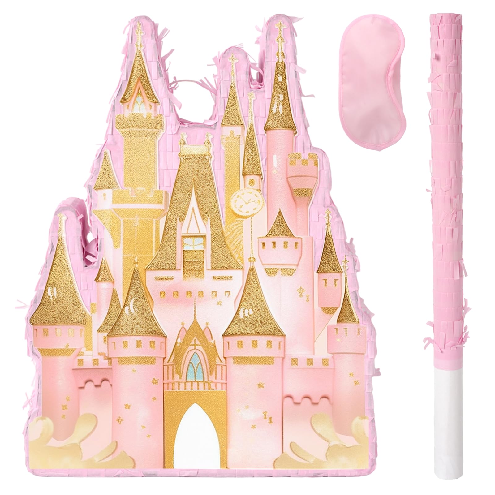 JOARHONAL Princess Castle Pinata pink, a sturdy centerpiece for a magical birthday party.
