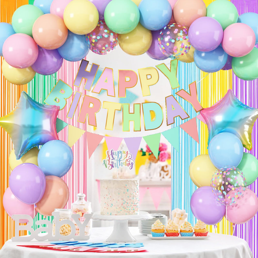 Jobkoo 12-inch pastel latex balloons for arch arrangements.