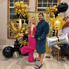 Jobkoo 20-inch gold trophy balloon enhances graduation vibes.
