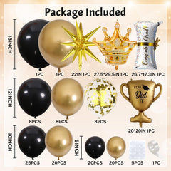 Jobkoo 25-inch diploma balloon ideal for photos and decor.