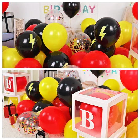 Jobkoo lightning-printed balloons add dramatic accents to birthday celebrations and themed events.