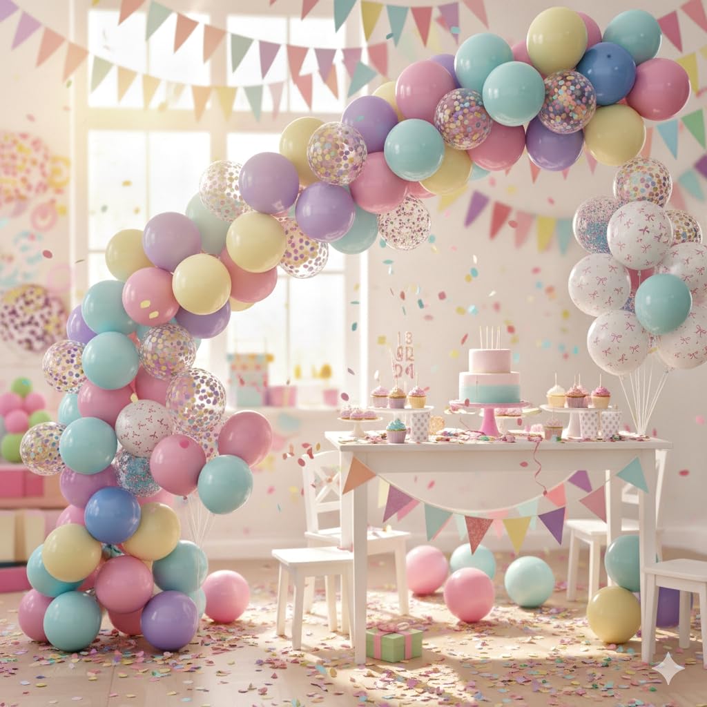 Jobkoo pastel bow balloons light lavender 12in soft romantic ambiance