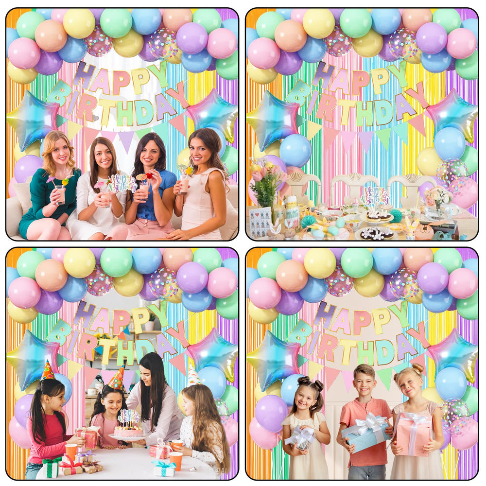 Jobkoo pastel star foil balloons add sparkle to decor.