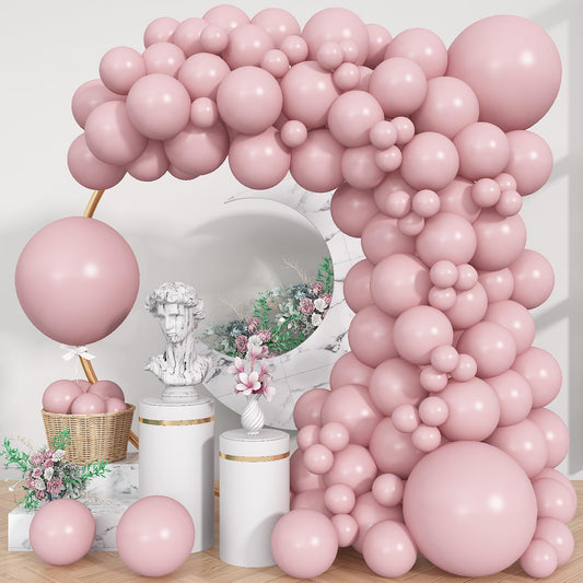 Jobkoo pink 18 inch balloons for elegant wedding arc and photo backdrop