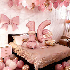 Jobkoo pink heart foil balloon 18 inch romantic decor