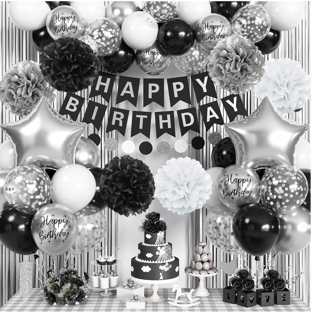 Jobkoo silver foil fringe curtain backdrop for a glamorous party photo wall