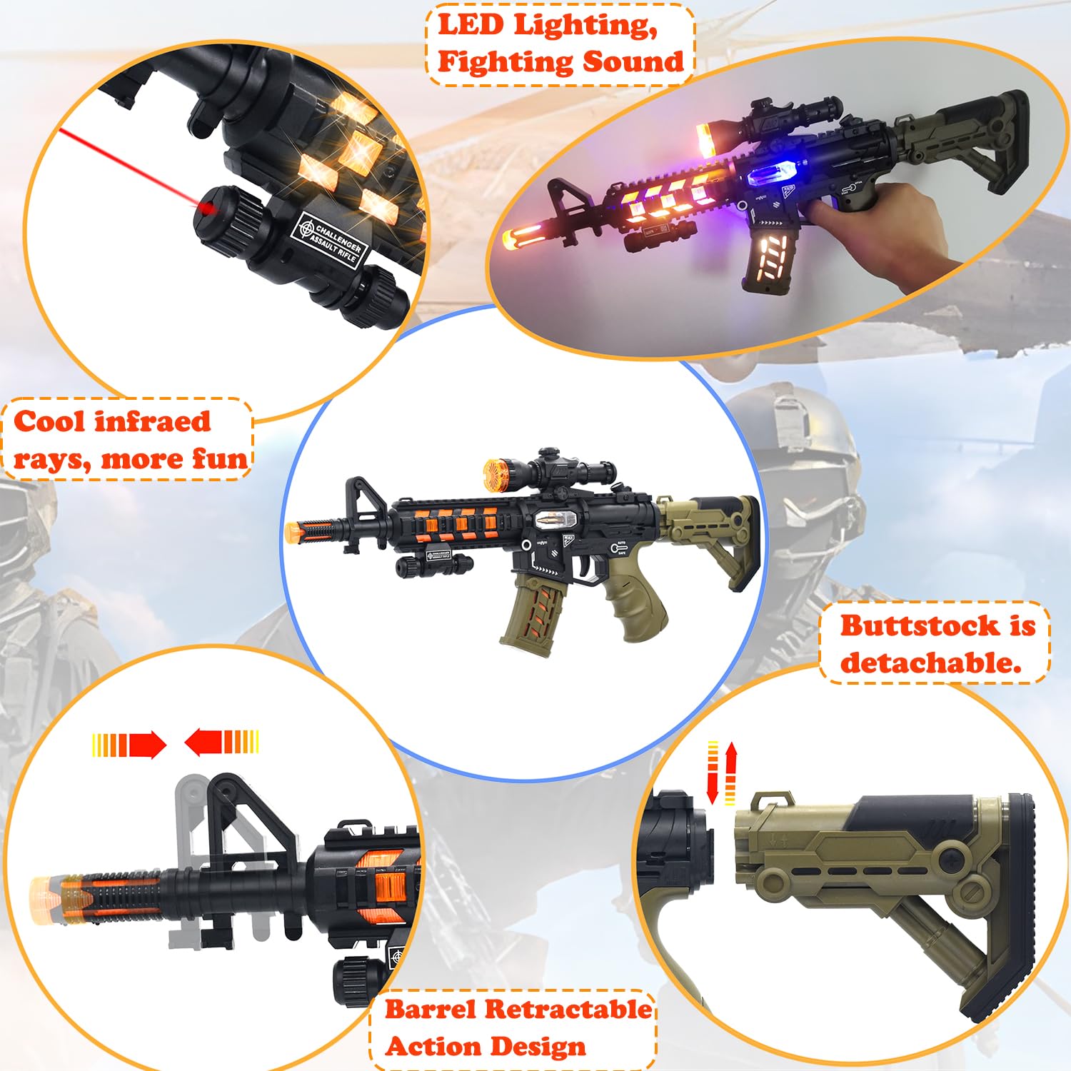 JOCOUNY JQ211 features a telescopic barrel for action sequences.