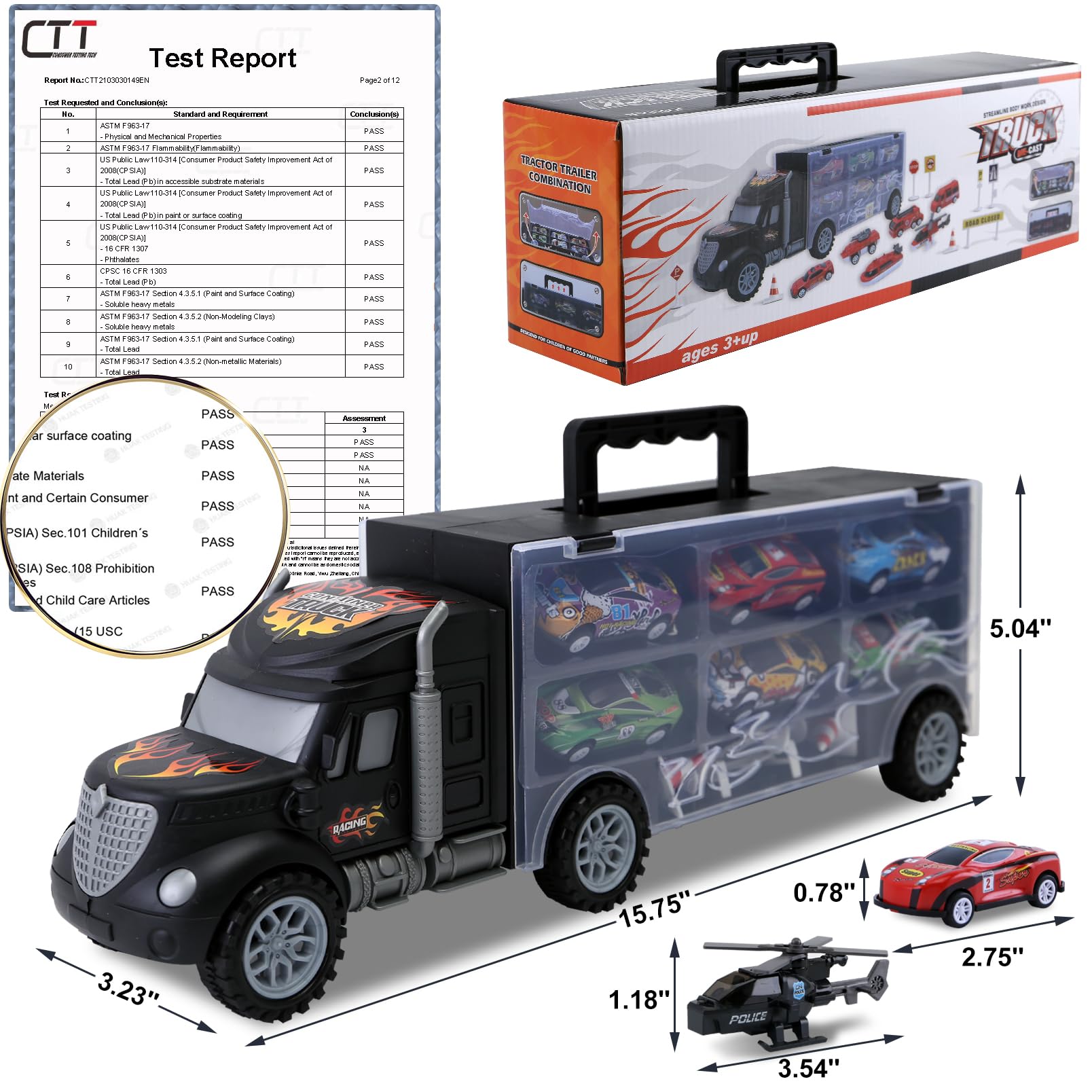 JODUDLR carrier lid open displays cars for easy access and sorting