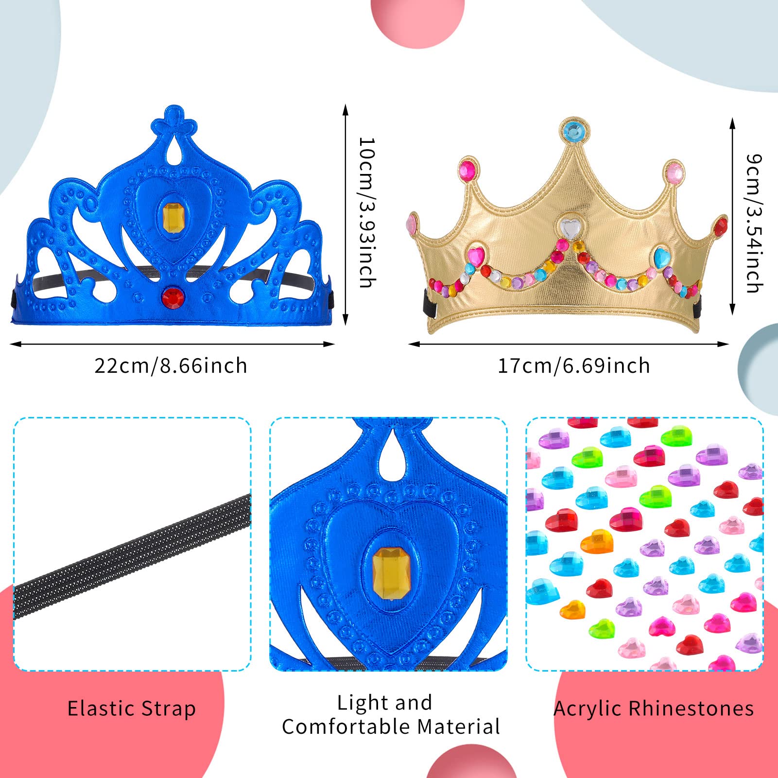 JOELELI gem diamond stickers add sparkling accents to crowns