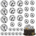 JOERSH disco ball cake topper 2cm close-up highlights sparkle for desserts