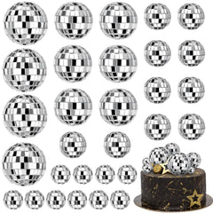 JOERSH disco ball cake topper 2cm close-up highlights sparkle for desserts