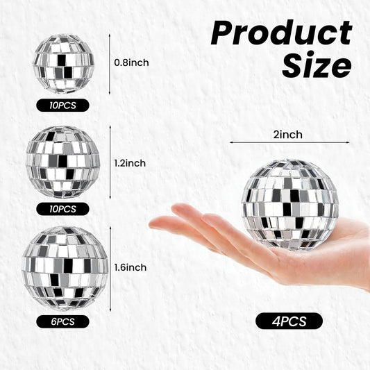 JOERSH disco ball cake topper 3cm close-up adds reflective shine to cakes