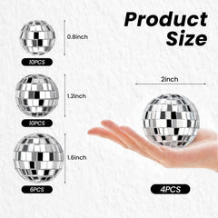 JOERSH disco ball cake topper 3cm close-up adds reflective shine to cakes