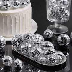 JOERSH disco ball cake topper 5cm close-up creates dramatic centerpiece