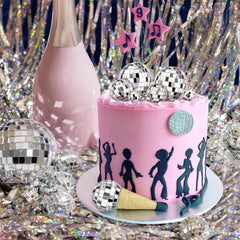 JOERSH disco ball on cake display enhances party visuals