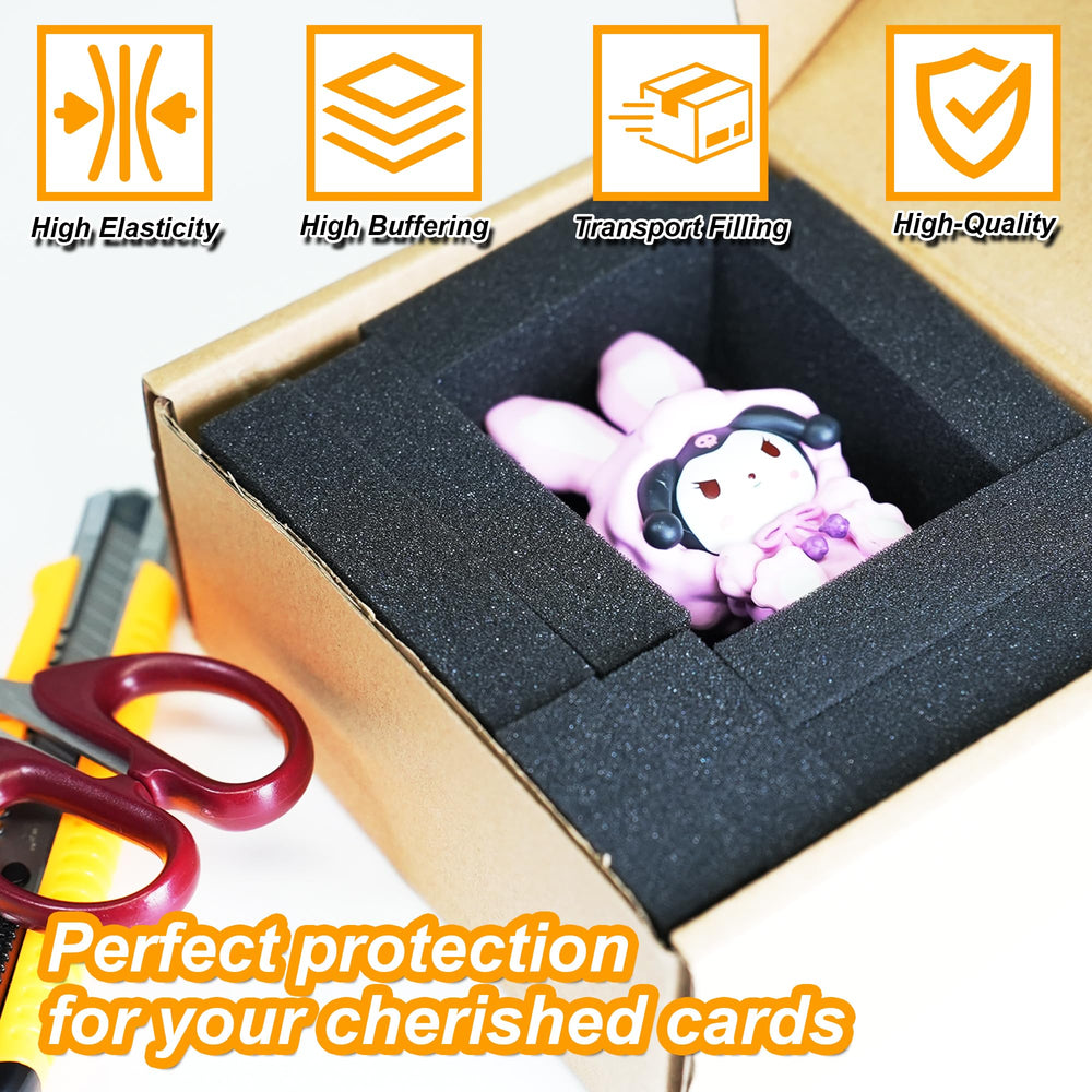 Joewuzun foam dividers inside card box; keeps decks neatly separated and organized.