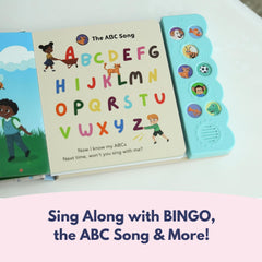 Joey Books kid-pressing-button demonstrates tiny-hand friendly interaction