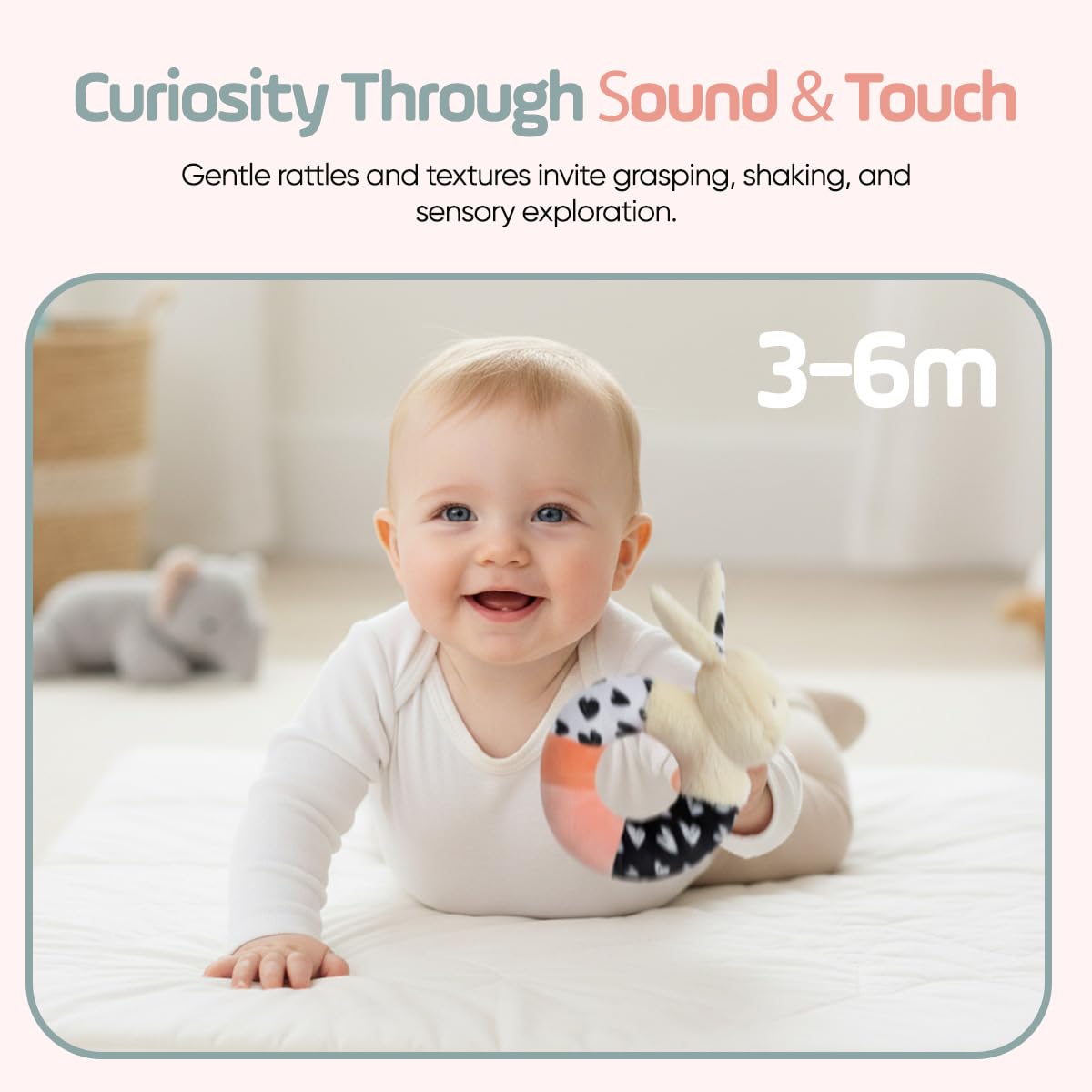 Joey Monty Baby Hand Grasp support aids reliable grasp during play