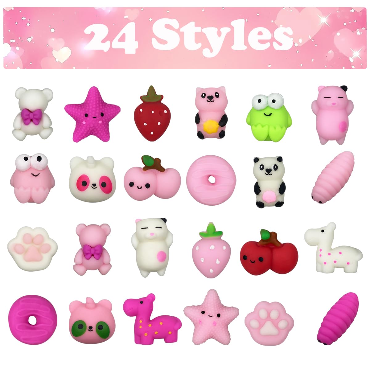 JoFAN 24 styles valentines squishies offer playful, twistable fun for kids.