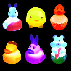 JoFAN Easter egg with light-up chick bath toy for magical water moments