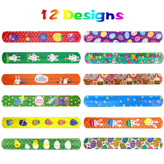 JoFAN Easter slap bracelet on wrist for quick, fun wear