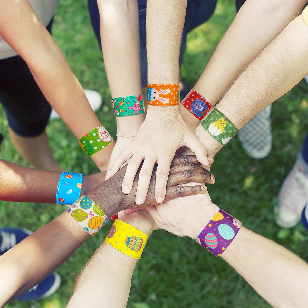 JoFAN Easter slap bracelets show 12 styles for variety