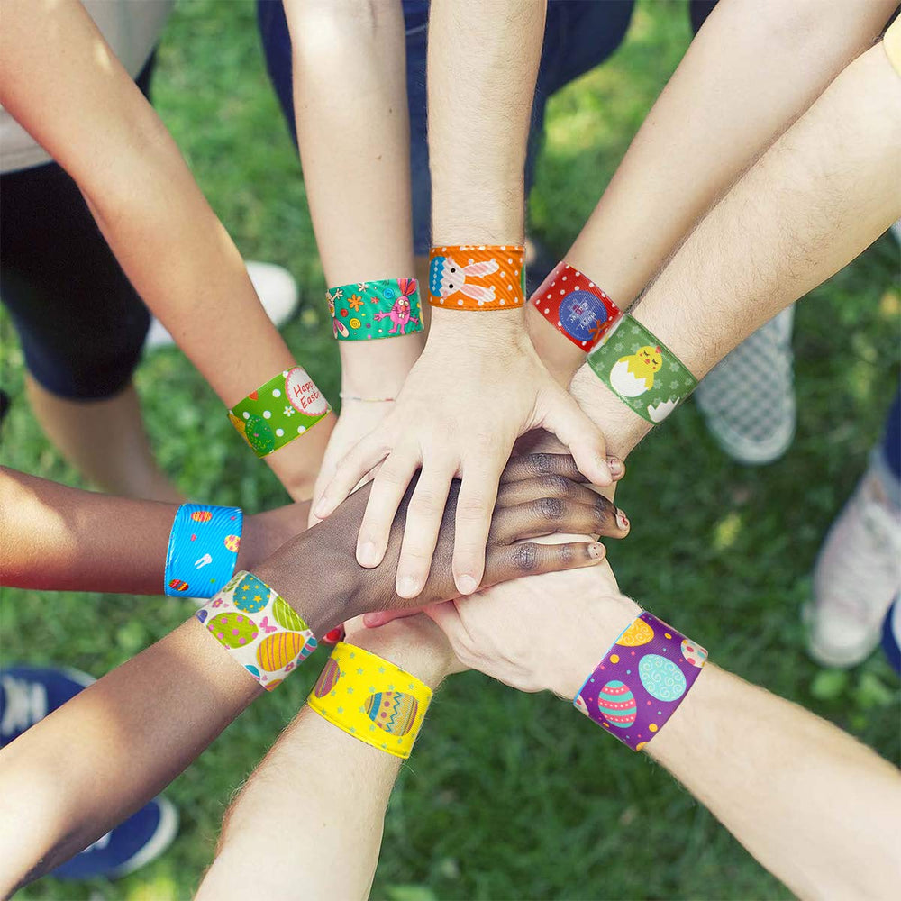 JoFAN Easter slap bracelets show 12 styles for variety