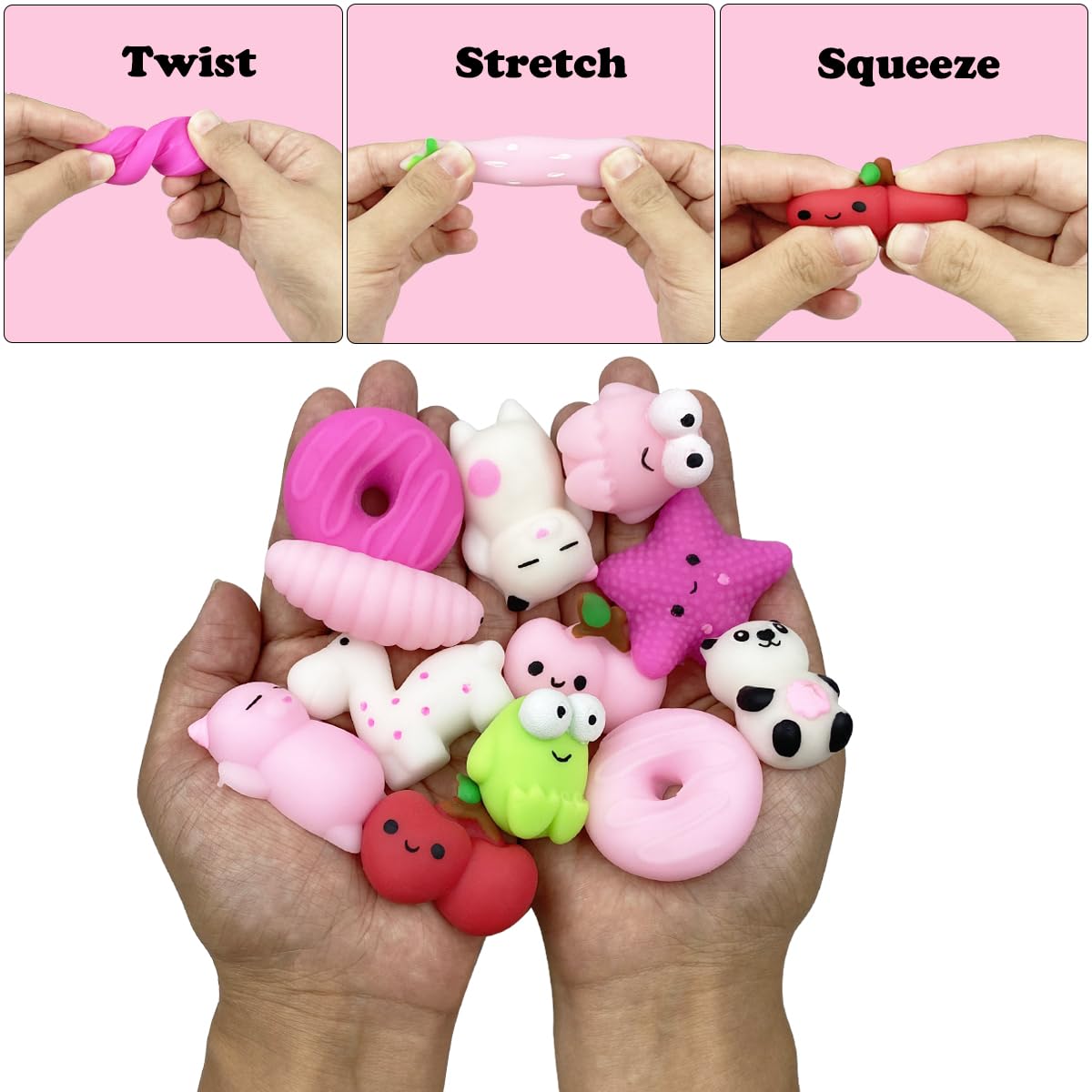 JoFAN soft squishy toys invite squeezing, twisting, and imaginative play.
