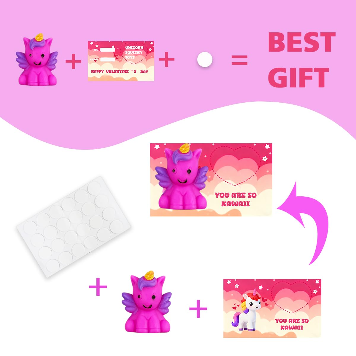 Jofan unicorn color variety displaying 12 kawaii styles for kids.