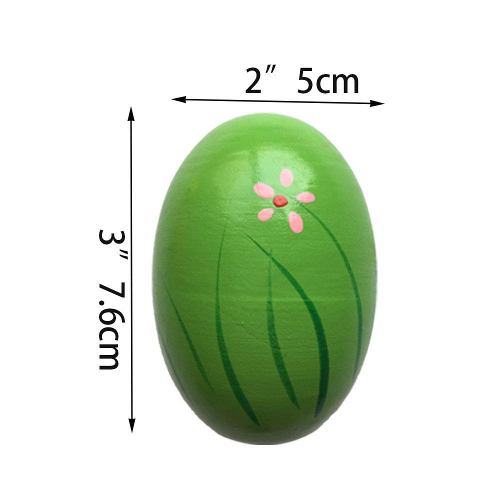 JoFAN wooden shake egg kid hands, easy to grip for toddlers and kids.