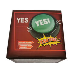 Joffreg YES Sound Button green closeup, highlighting color and compact design.
