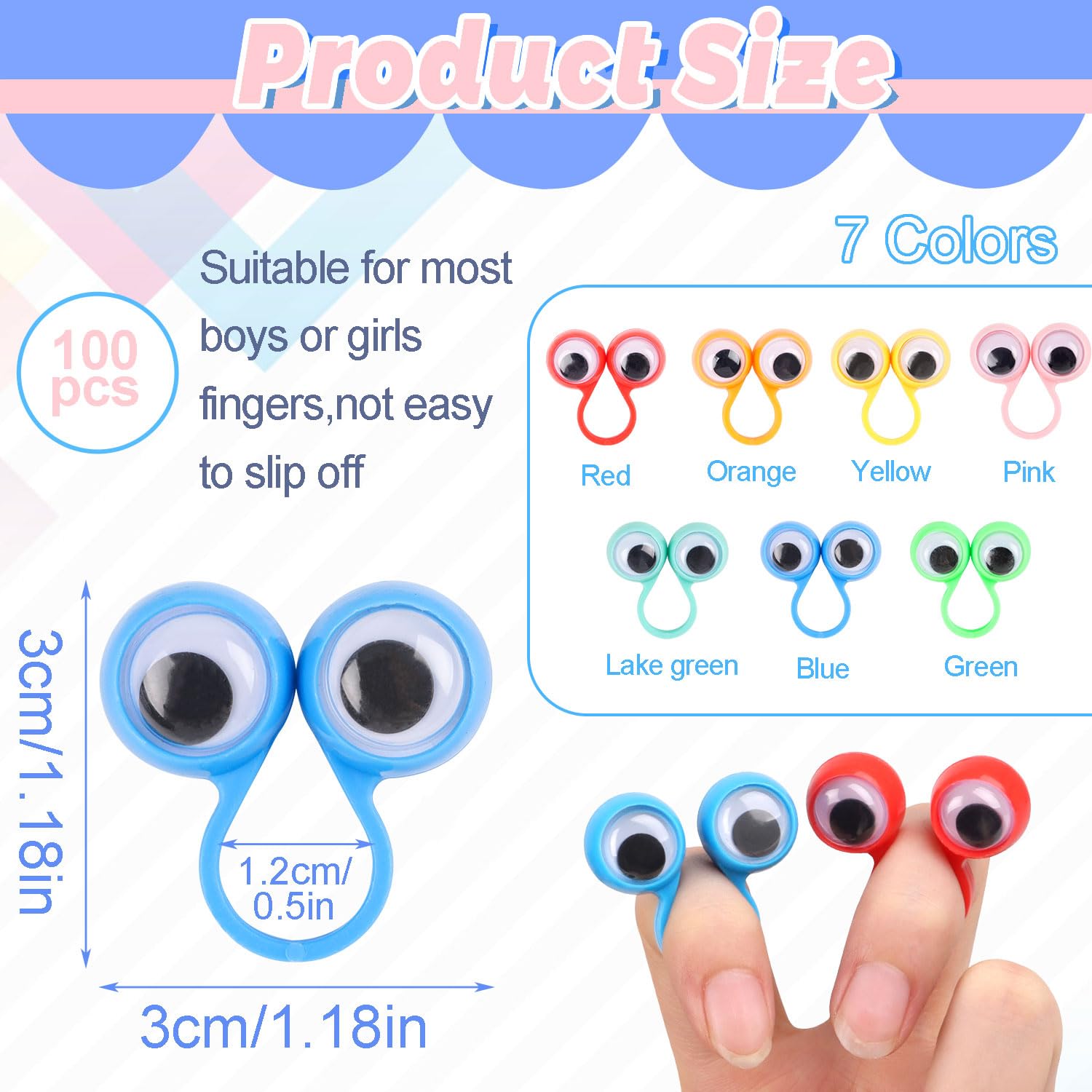 JOFONY googly eyeball rings with movable eyes spark imaginative play.
