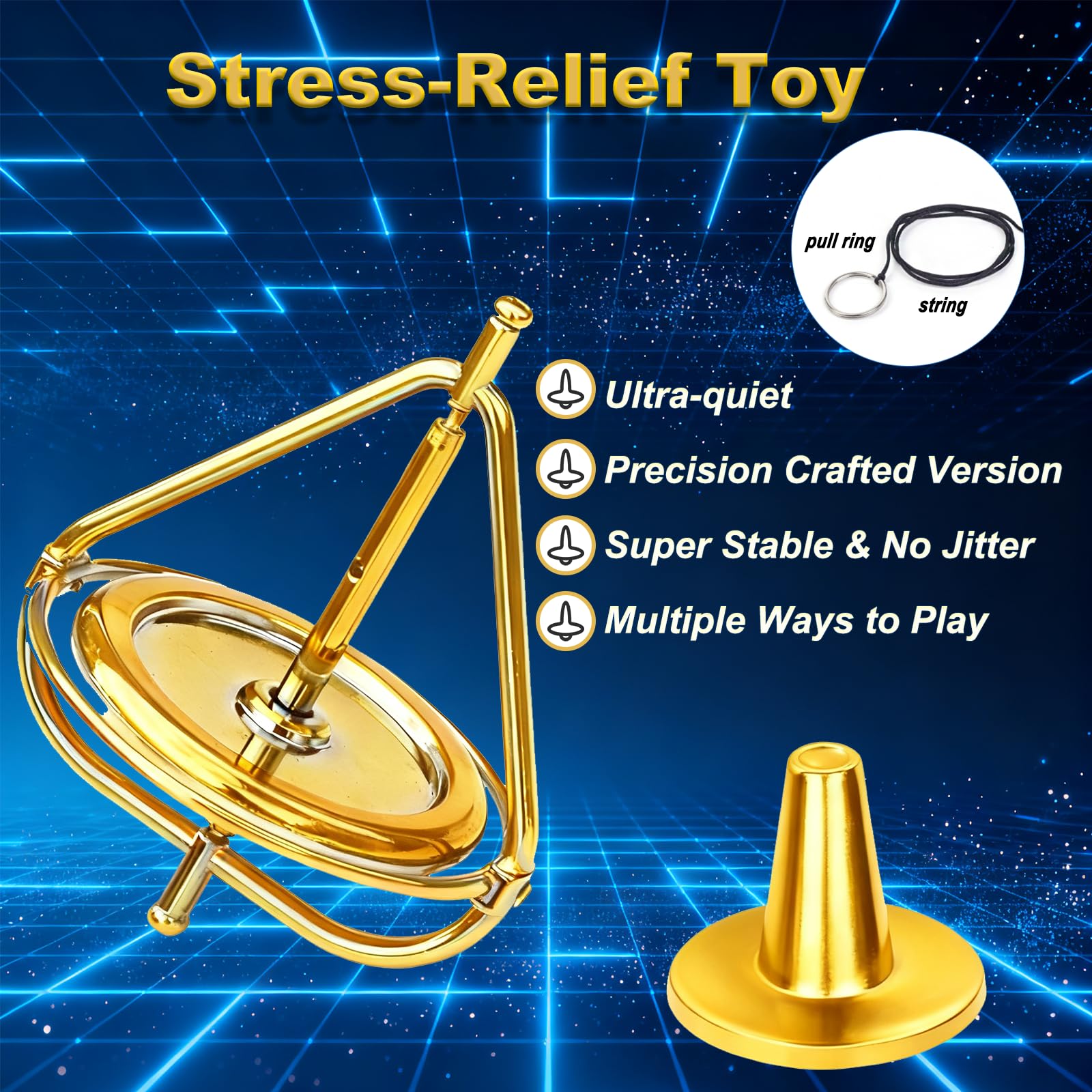 JOGEPEYO gyroscope spinning action captures dynamic motion and visual glow