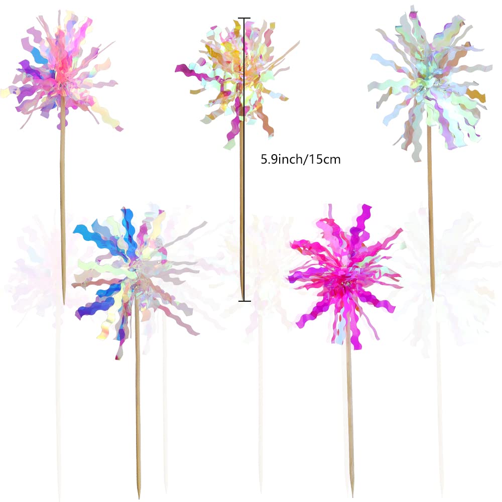 JOGILBOY gradient color cake toppers brighten cupcakes with colorful flair
