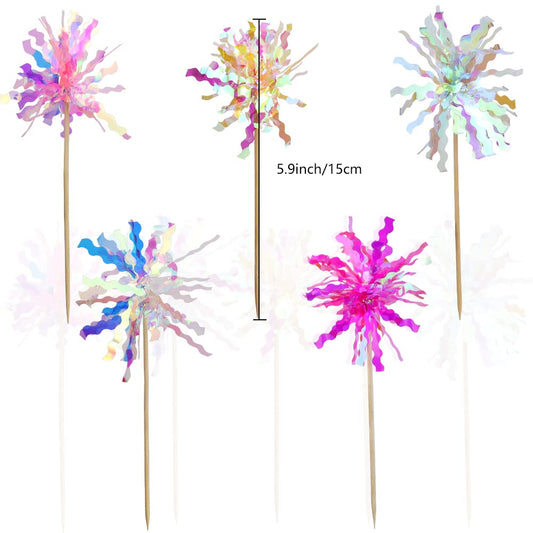 JOGILBOY gradient color cake toppers brighten cupcakes with colorful flair