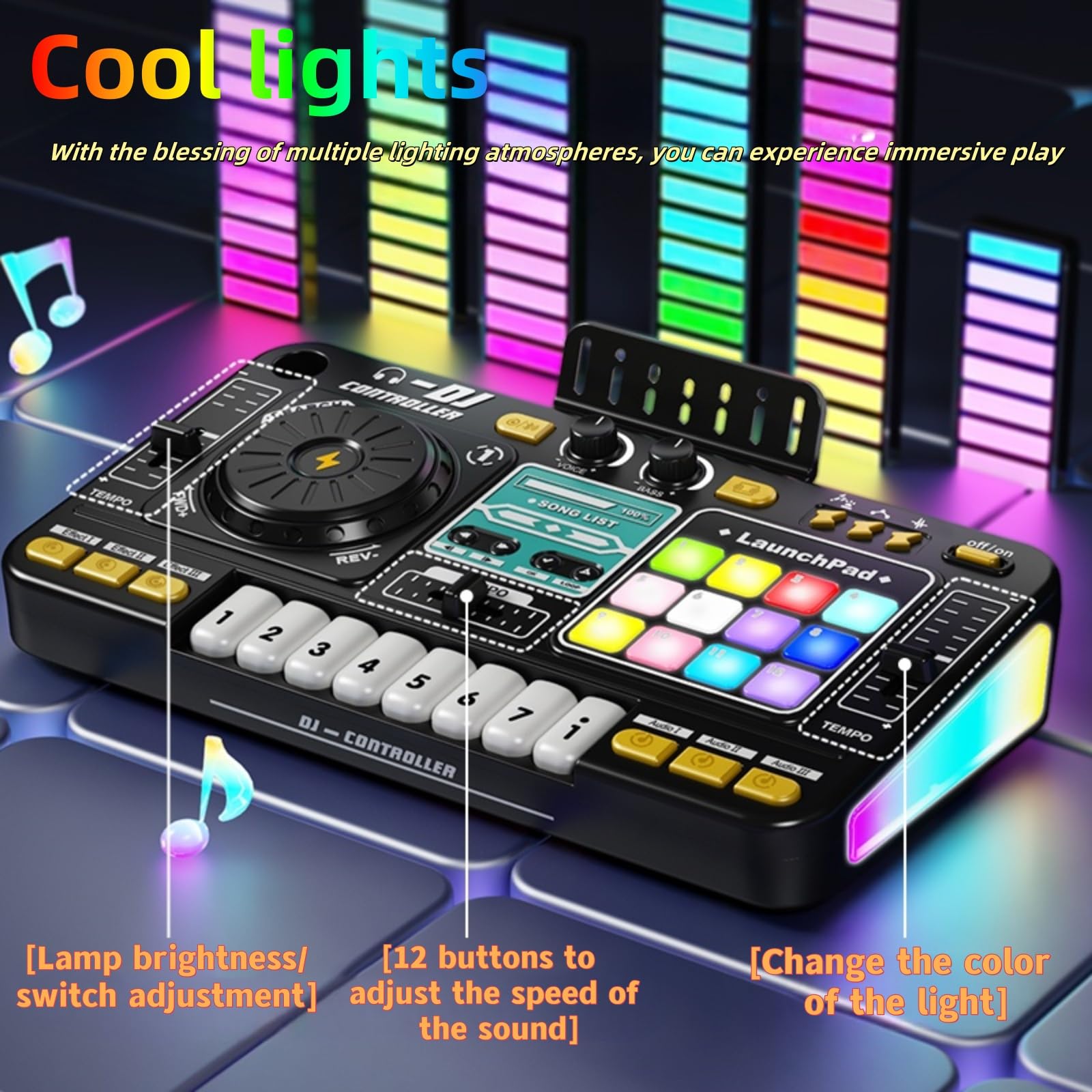 Johehe 8-piano-keys music toy supports beginner note practice.