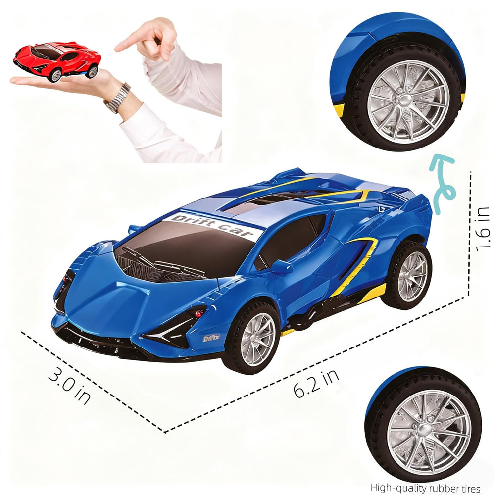 Johehe inertia drift car blue drift action showing multi-direction movement