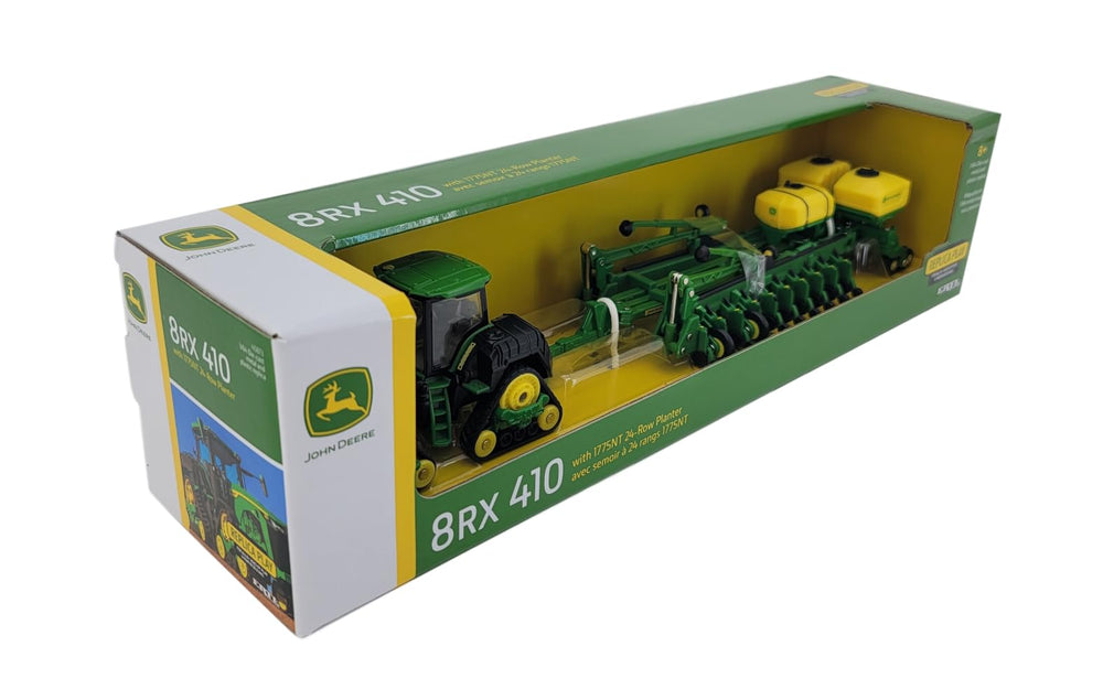 John Deere 8RX 410 wide-track stance image shows stability during play